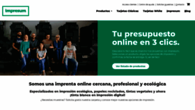 What Impresum.es website looked like in 2020 (4 years ago)