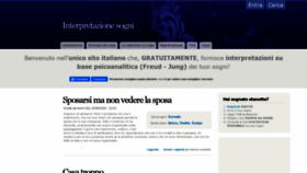 What Interpretazione-sogni.it website looked like in 2020 (4 years ago)
