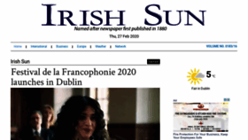 What Irishsun.com website looked like in 2020 (4 years ago)