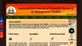What Ijsrms.com website looked like in 2020 (4 years ago)