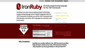What Ironruby.net website looked like in 2020 (4 years ago)