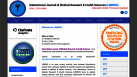 What Ijmrhs.com website looked like in 2020 (5 years ago)