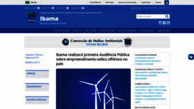 What Ibama.gov.br website looked like in 2020 (4 years ago)