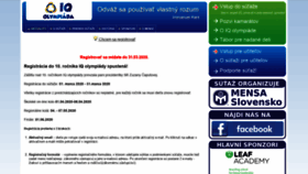 What Iqolympiada.sk website looked like in 2020 (4 years ago)