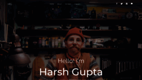 What Itsharshgupta.com website looked like in 2020 (4 years ago)