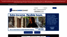 What Indianacareerconnect.com website looked like in 2020 (4 years ago)