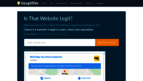 What Islegitsite.com website looked like in 2020 (4 years ago)