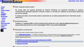 What Inspectiajudiciara.ro website looked like in 2020 (4 years ago)