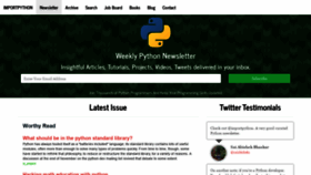 What Importpython.com website looked like in 2020 (4 years ago)