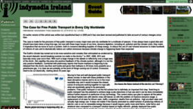 What Indymedia.ie website looked like in 2020 (4 years ago)