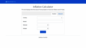 What Inflationtool.com website looked like in 2020 (4 years ago)