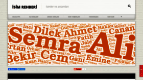 What Isimlerimiz.com website looked like in 2020 (4 years ago)