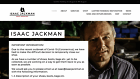What Isaacjackman.ie website looked like in 2020 (4 years ago)