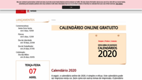 What Icalendario.pt website looked like in 2020 (4 years ago)