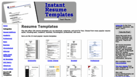 What Instantresumetemplates.com website looked like in 2020 (4 years ago)