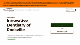 What Innovativedentistryofrockville.com website looked like in 2020 (4 years ago)