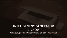 What I-generate.net website looked like in 2020 (4 years ago)