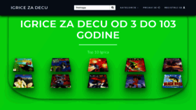 What Igricezadecu.rs website looked like in 2020 (4 years ago)