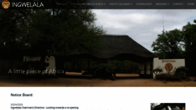 What Ingwelala.co.za website looked like in 2020 (4 years ago)
