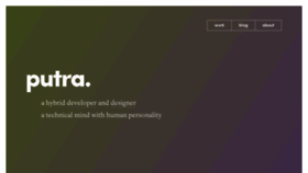 What Iamputra.com website looked like in 2020 (4 years ago)