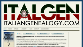 What Italiangenealogy.com website looked like in 2020 (4 years ago)