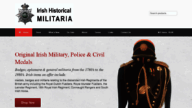 What Irishhistoricalmilitaria.com website looked like in 2020 (4 years ago)