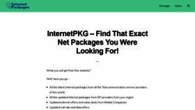 What Internetpkg.com website looked like in 2020 (3 years ago)