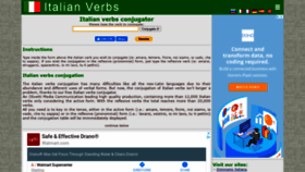 What Italian-verbs.com website looked like in 2020 (3 years ago)