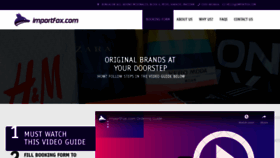 What Importfox.com website looked like in 2020 (4 years ago)