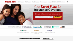 What Insure.com website looked like in 2020 (3 years ago)