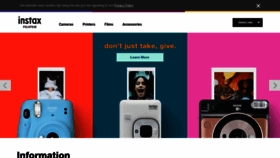 What Instax.com website looked like in 2020 (3 years ago)