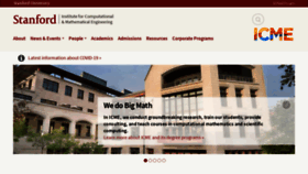 What Icme.stanford.edu website looked like in 2020 (3 years ago)