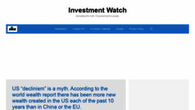 What Investmentwatchblog.com website looked like in 2020 (3 years ago)