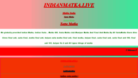 What Indianmatka.live website looked like in 2020 (3 years ago)