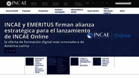 What Incae.edu website looked like in 2020 (5 years ago)