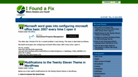What Ifoundafix.com website looked like in 2020 (3 years ago)