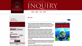 What Inquiry.uark.edu website looked like in 2020 (3 years ago)