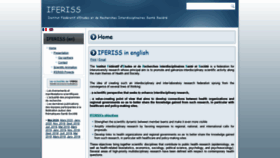 What Iferiss.org website looked like in 2020 (3 years ago)
