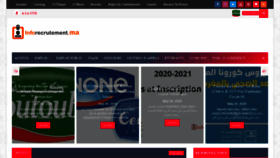 What Inforecrutement.ma website looked like in 2020 (3 years ago)