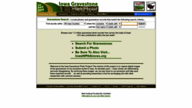 What Iowagravestones.org website looked like in 2020 (3 years ago)