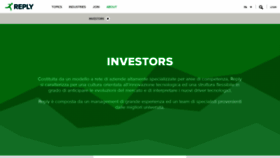 What Investors.reply.it website looked like in 2020 (3 years ago)
