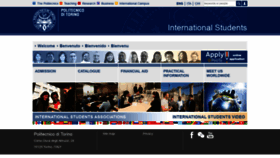 What International.polito.it website looked like in 2020 (3 years ago)