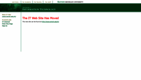 What It.emich.edu website looked like in 2020 (5 years ago)