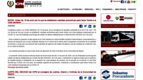 What Icpm.es website looked like in 2020 (3 years ago)
