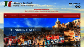What Italianinstitute.com website looked like in 2020 (3 years ago)