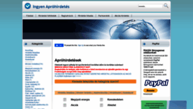 What Ingyenaprohirdetes.hu website looked like in 2020 (3 years ago)