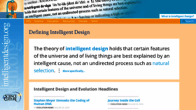 What Intelligentdesign.org website looked like in 2020 (3 years ago)