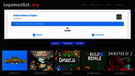 What Iogameslist.org website looked like in 2020 (3 years ago)