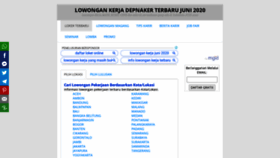 What Infokerjadepnaker.web.id website looked like in 2020 (3 years ago)