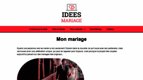 What Idees-mariage.fr website looked like in 2020 (3 years ago)